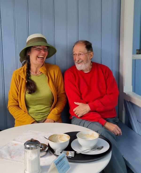 Ulrike und Michael Wanner im Café Blaues Haus in Oberstdorf