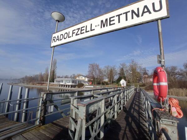 Anlegestelle Radofzell-Mettnau, Blick auf das Strandcafe